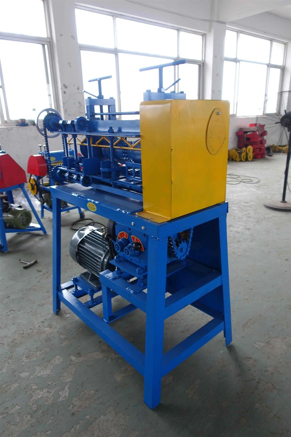 blue rock stripping machine